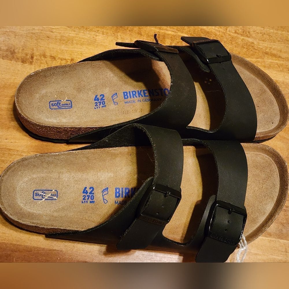NEW Birkenstock Arizona Soft Footbed Black Size 42 - Picture 3 of 6